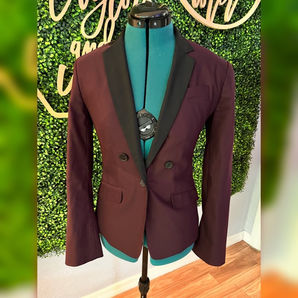 Burgundy wine color Express blazer size 2